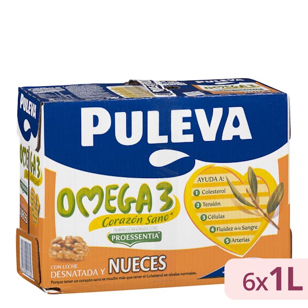 Bebida láctea Omega 3 Puleva con nueces y leche desnatada