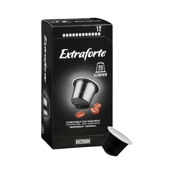 Café en cápsula extra fuerte Hacendado