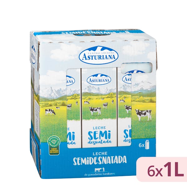 Leche semidesnatada Asturiana