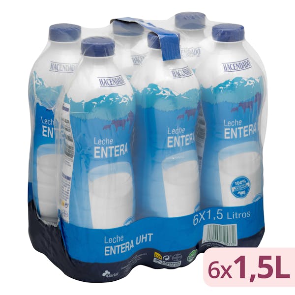 Leche entera Hacendado