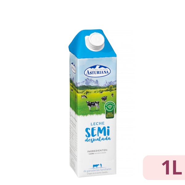 Leche semidesnatada Asturiana