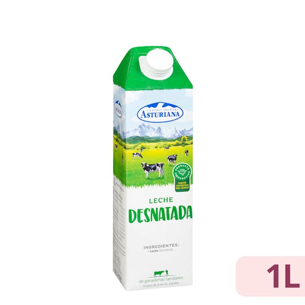 Leche desnatada Asturiana