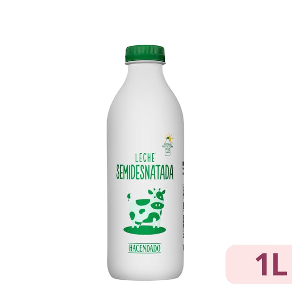 Leche semidesnatada Hacendado
