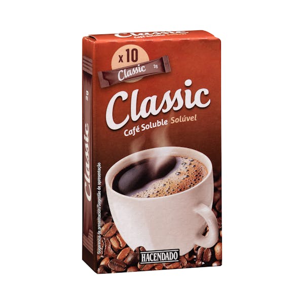 Café soluble classic en sobres Hacendado