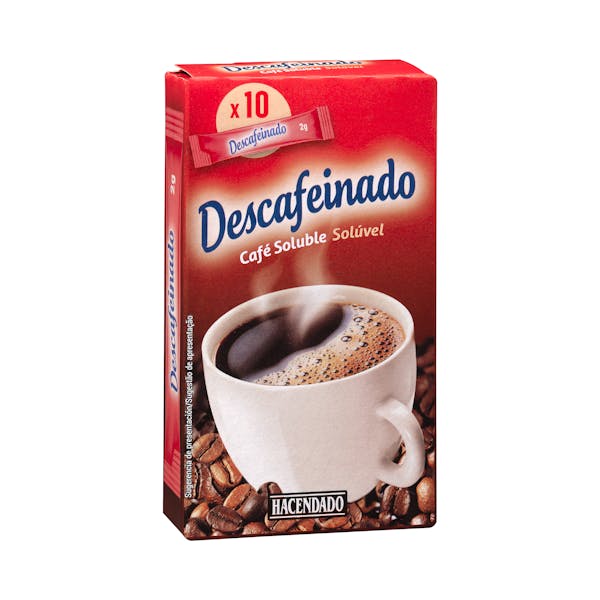 Café soluble descafeinado en sobres Hacendado