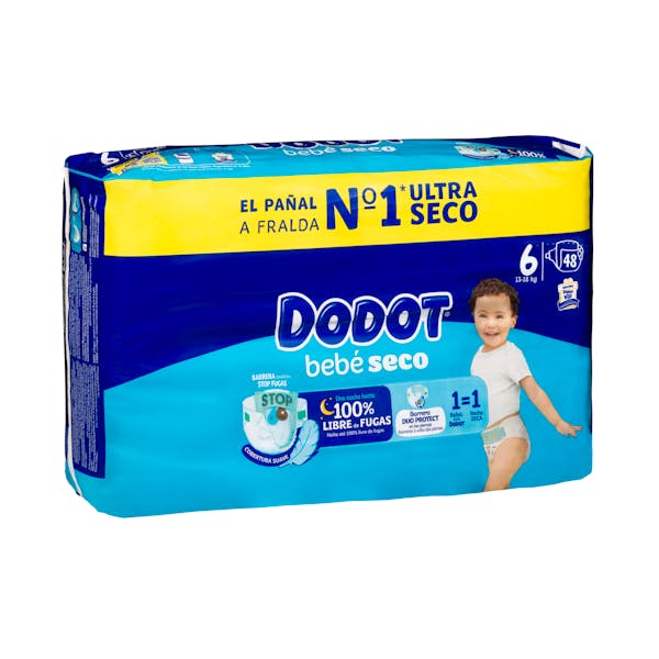 Pañales bebé talla 6 Dodot de 13-18 kg
