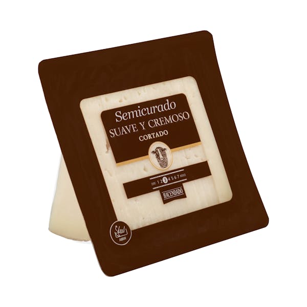 Queso semicurado de oveja Hacendado cortado en cuñitas