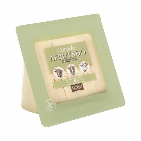 Queso curado mezcla afrutado Hacendado cortado en cuñitas