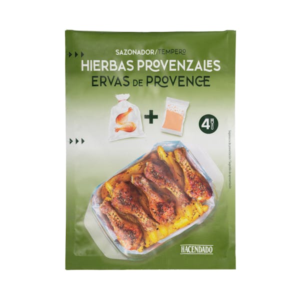 Sazonador hierbas provenzales Hacendado para pollo y costillas