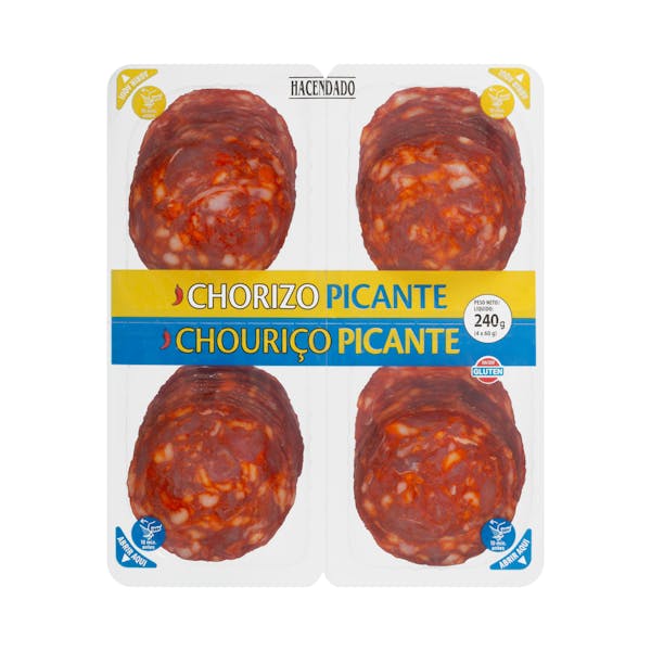 Chorizo picante extra Hacendado lonchas