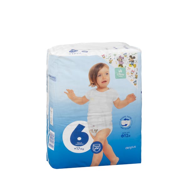 Pañales bebé talla 6 Deliplus de +17 kg