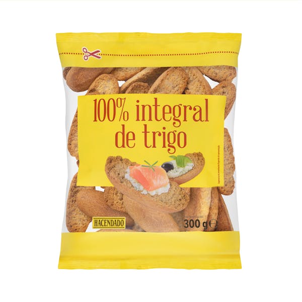 Panecillo tostado 100% integral de trigo Hacendado