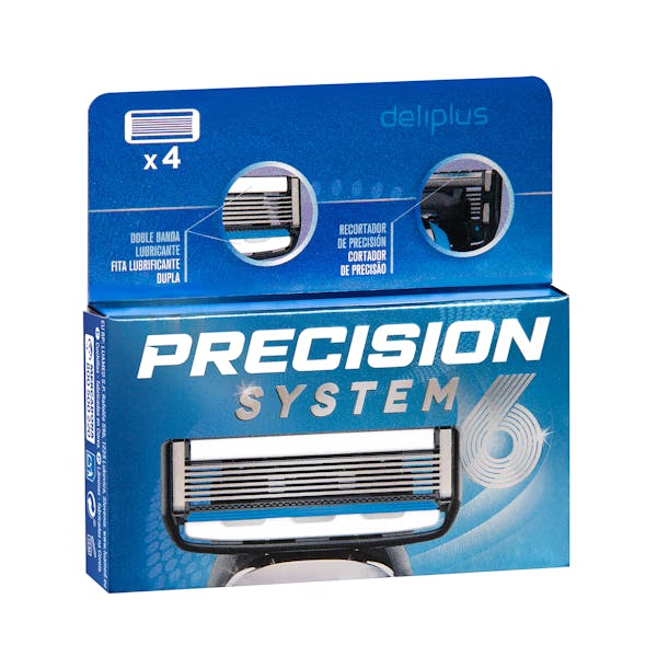 Recambios maquinilla de afeitar Deliplus Precision System 6 hojas
