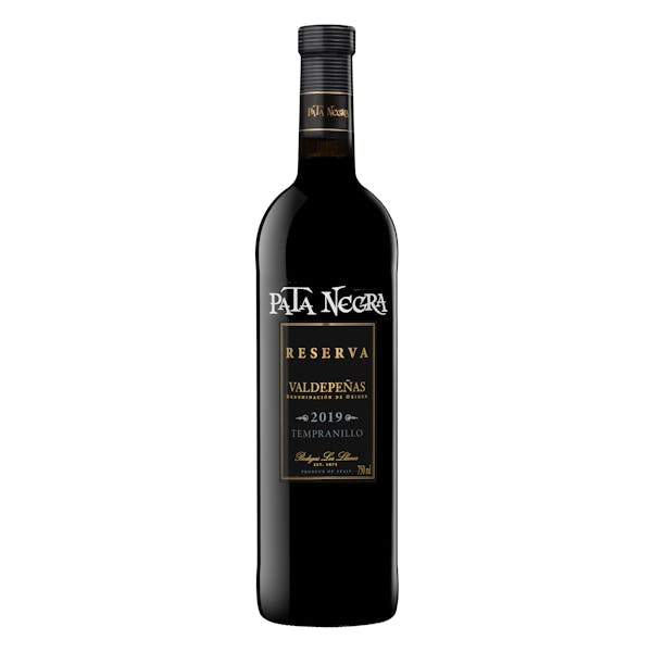 Vino tinto tempranillo reserva Pata Negra DO Valdepeñas