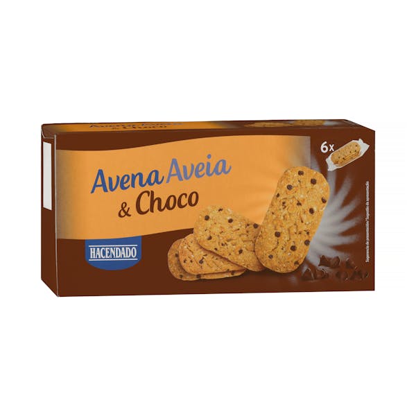 Galletas Digestive choco y avena Hacendado