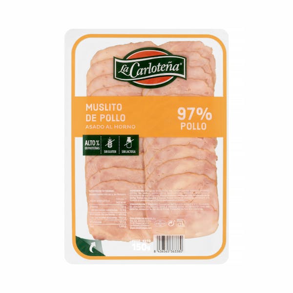 Muslito de pollo 97% La Carloteña asado al horno lonchas