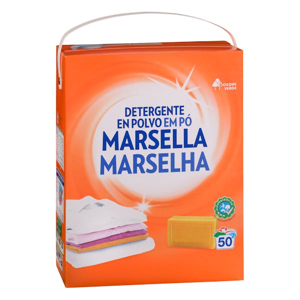 Detergente ropa jabón de Marsella Bosque Verde en polvo
