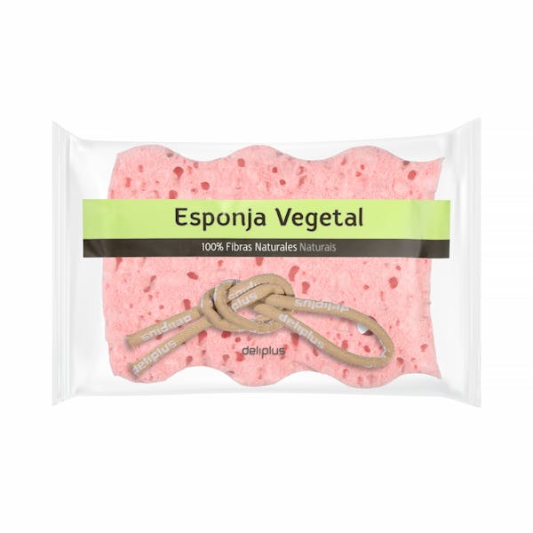Esponja de baño vegetal 100% fibras naturales Deliplus