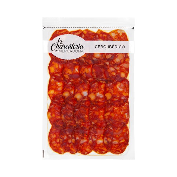 Chorizo de cebo ibérico cortado a máquina