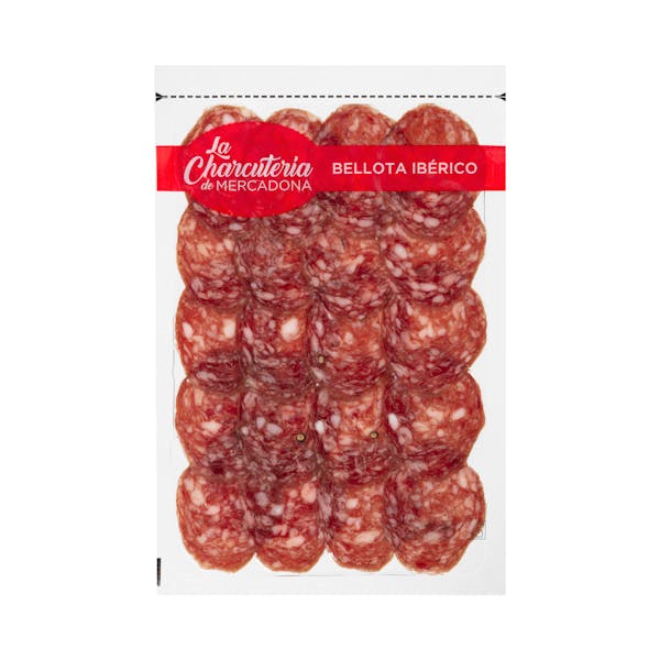 Salchichón de bellota ibérico cortado a máquina