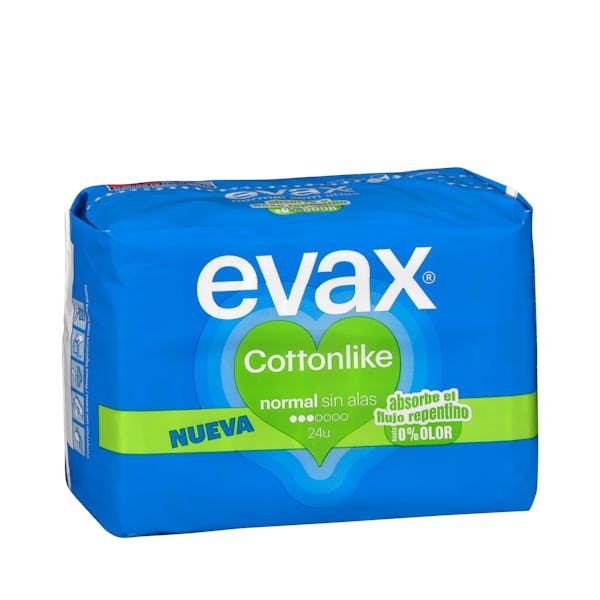 Compresa normal Evax Cottonlike sin alas