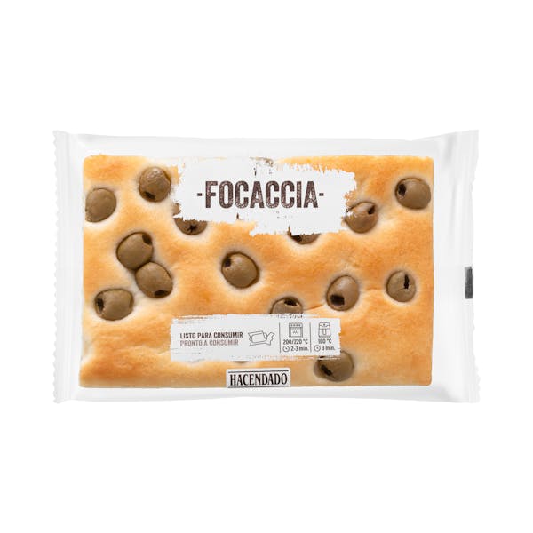 Focaccia con aceitunas Hacendado