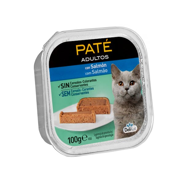 Paté gato adulto Delikuit con salmón
