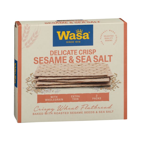 Pan tostado fino con sésamo y sal marina Delicate Crisp Wasa