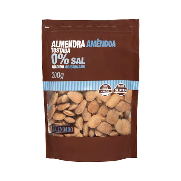 Almendra tostada Hacendado 0% sal añadida pelada
