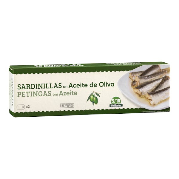 Sardinillas en aceite de oliva Hacendado