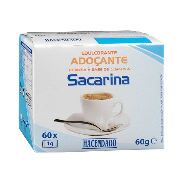 Edulcorante sacarina en sobres Hacendado