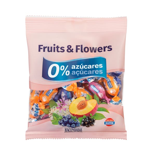Caramelos Fruits & Flowers Hacendado 0% azúcares