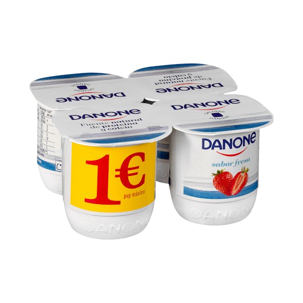 Yogur sabor fresa Danone