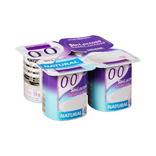 Postre lácteo natural sin lactosa Hacendado 0% MG 0% azúcares añadidos