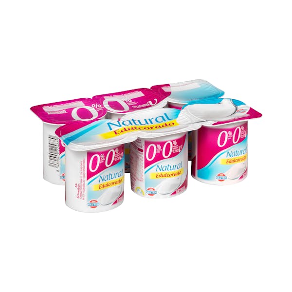 Yogur natural edulcorado Hacendado 0% MG 0% azúcares añadidos
