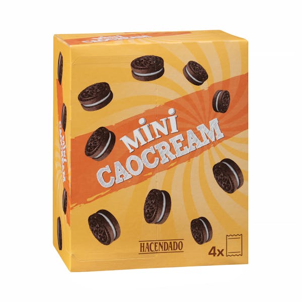 Mini galletas de cacao Caocream Hacendado rellenas de crema