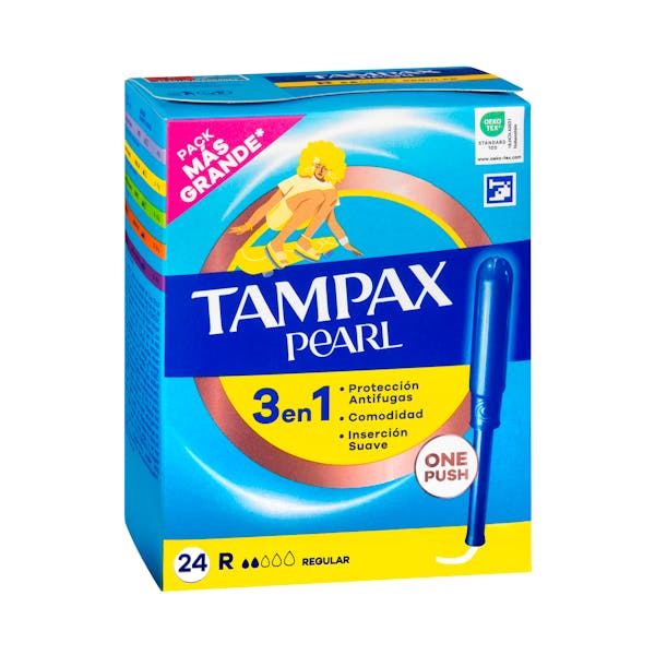 Tampones regular Tampax Pearl con aplicador