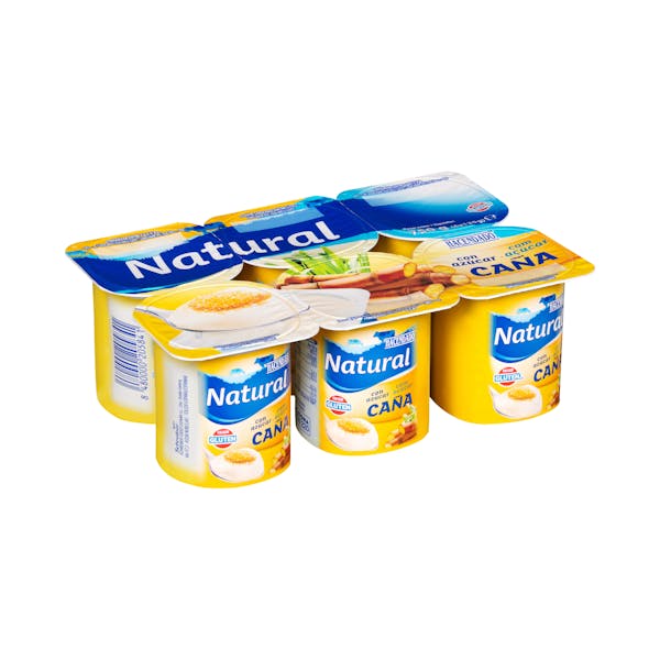 Yogur natural con azúcar de caña Hacendado