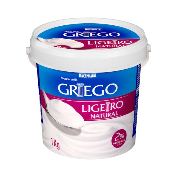 Yogur griego natural ligero Hacendado 2% MG