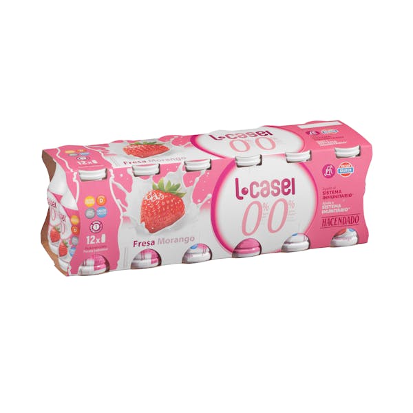 Bebida láctea de fresa L-casei 0% MG 0% azúcares añadidos
