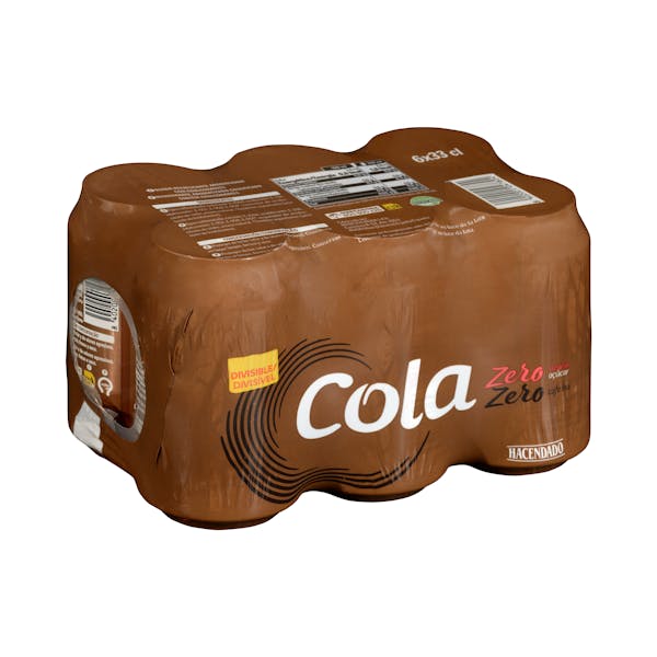 Refresco cola Hacendado zero azúcar zero cafeína