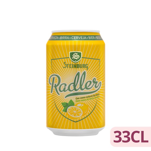 Cerveza Radler Steinburg con zumo natural de limón