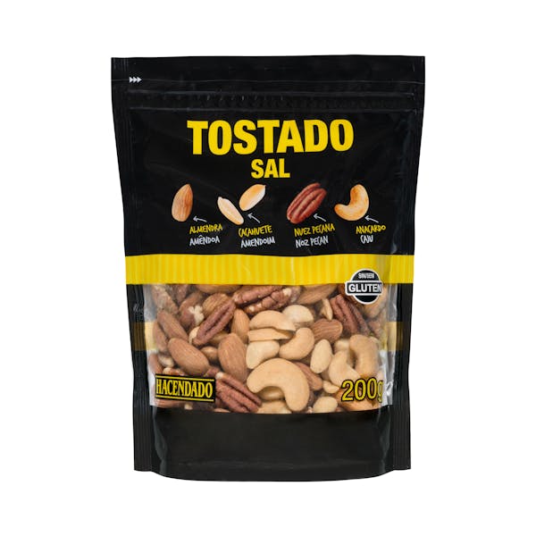 Cocktail frutos secos tostados con sal Hacendado