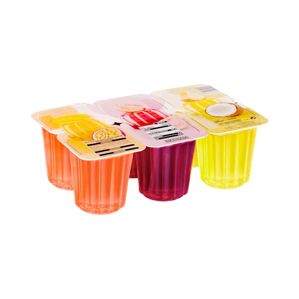 Gelatina sabores mango maracuyá, guayaba y piña coco Hacendado