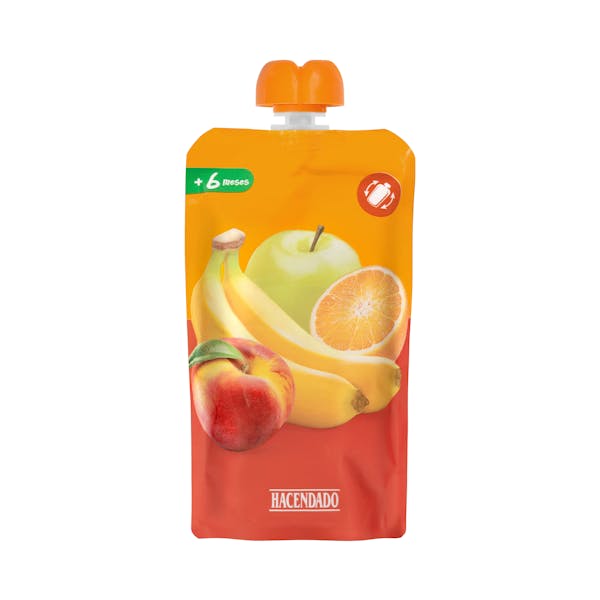 Bolsita puré fruta variada Hacendado +6 meses