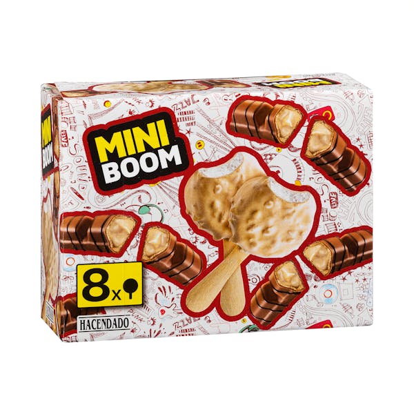 Mini helado bombón Boom Hacendado sabor leche tostada