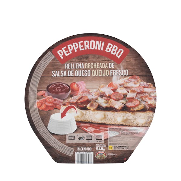 Pizza Pepperoni barbacoa Hacendado ultracongelada