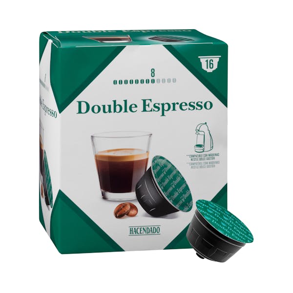 Café en cápsula doble espresso Hacendado