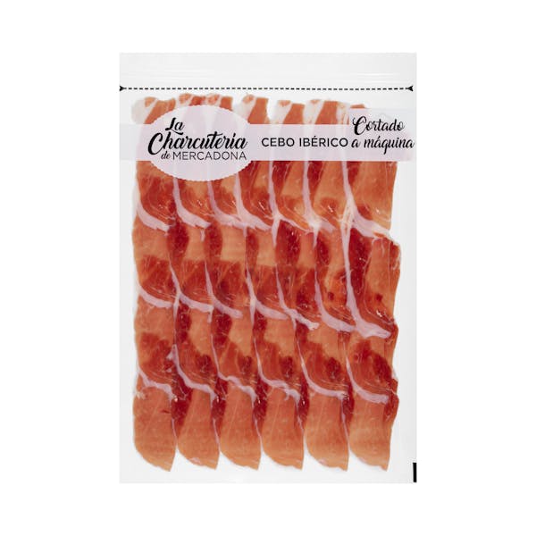Jamón de cebo ibérico cortado a máquina
