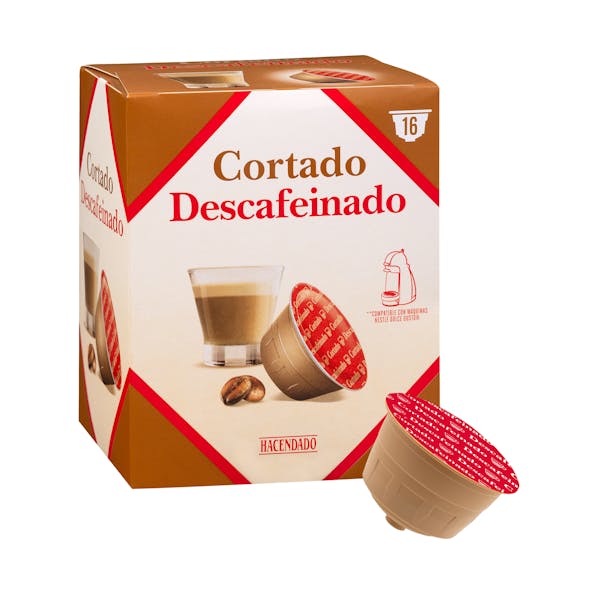 Cortado en cápsula descafeinado Hacendado